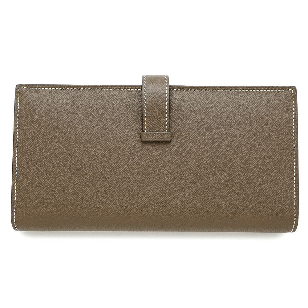 エルメス 長財布 ベアンスフレ エトゥープ/ゴールド金具 ヴォーマダム B刻印 HERMES 財布