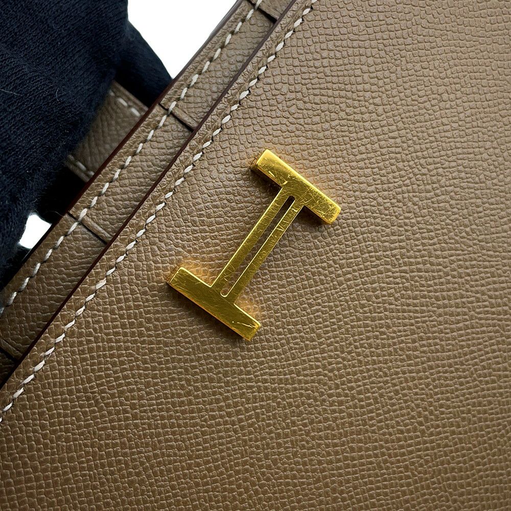 エルメス 長財布 ベアンスフレ エトゥープ/ゴールド金具 ヴォーマダム B刻印 HERMES 財布