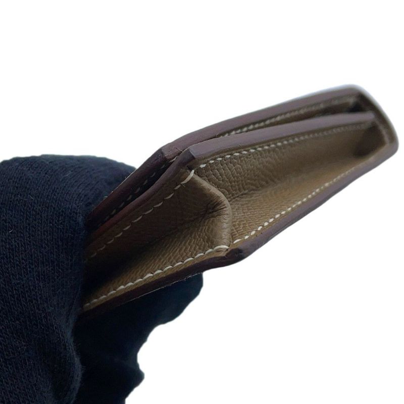 エルメス 長財布 ベアンスフレ エトゥープ/ゴールド金具 ヴォーマダム B刻印 HERMES 財布