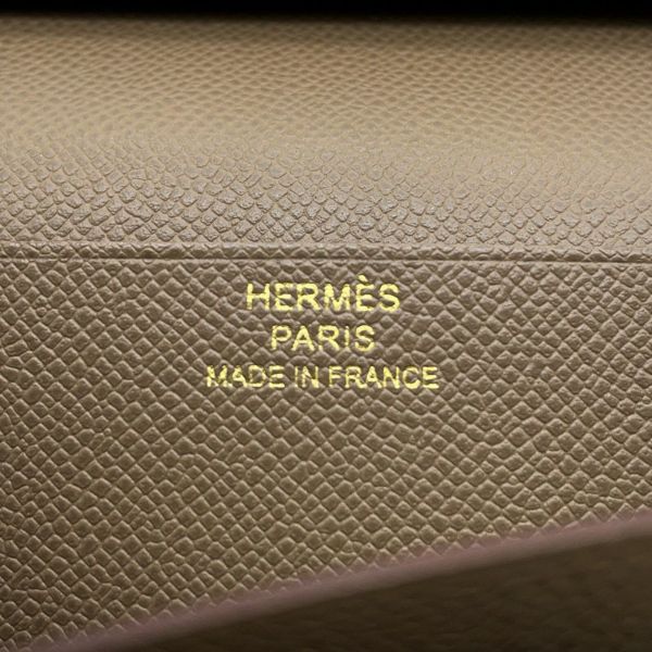 エルメス 長財布 ベアンスフレ エトゥープ/ゴールド金具 ヴォーマダム B刻印 HERMES 財布
