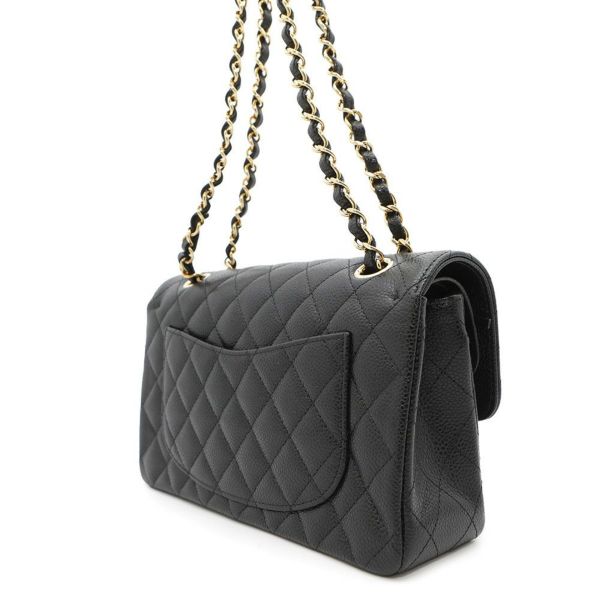 シャネル チェーンショルダーバッグ マトラッセ23 ココマーク ダブルチェーン キャビアスキン A01113 CHANEL 黒