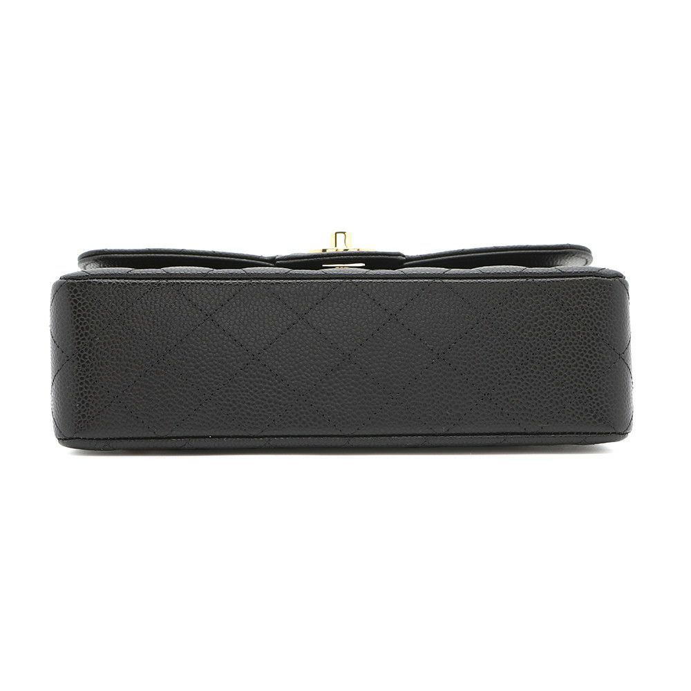 シャネル チェーンショルダーバッグ マトラッセ23 ココマーク ダブルチェーン キャビアスキン A01113 CHANEL 黒