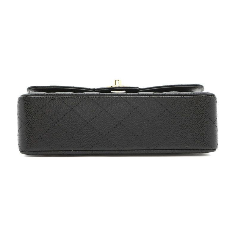 シャネル チェーンショルダーバッグ マトラッセ23 ココマーク ダブルチェーン キャビアスキン A01113 CHANEL 黒