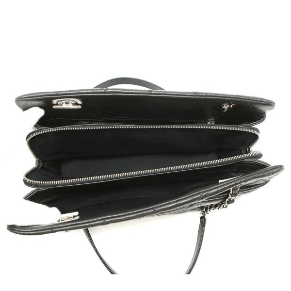 シャネル トートバッグ マトラッセ ココマーク ダブルチェーン キャビアスキン A67294 CHANEL ショルダーバッグ 黒