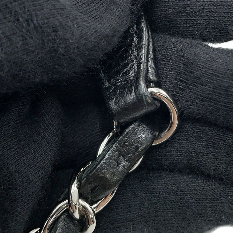 シャネル トートバッグ マトラッセ ココマーク ダブルチェーン キャビアスキン A67294 CHANEL ショルダーバッグ 黒
