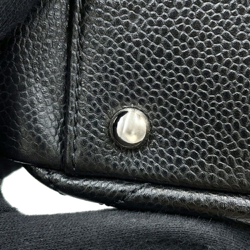 シャネル トートバッグ マトラッセ ココマーク ダブルチェーン キャビアスキン A67294 CHANEL ショルダーバッグ 黒