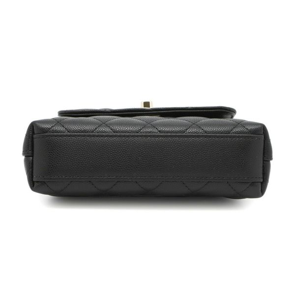 シャネル ハンドバッグ マトラッセ ココハンドル ミニミニ キャビアスキン AP4244 2wayチェーンショルダー 黒