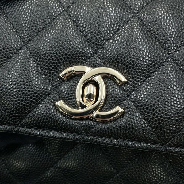 シャネル ハンドバッグ マトラッセ ココハンドル ミニミニ キャビアスキン AP4244 2wayチェーンショルダー 黒