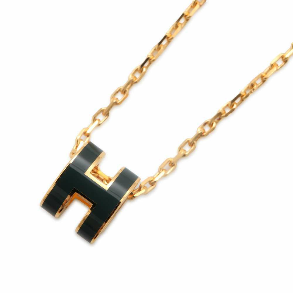 エルメス ネックレス ミニ・ポップアッシュ ヴェールシプレ/ゴールド金具 HERMES アクセサリー