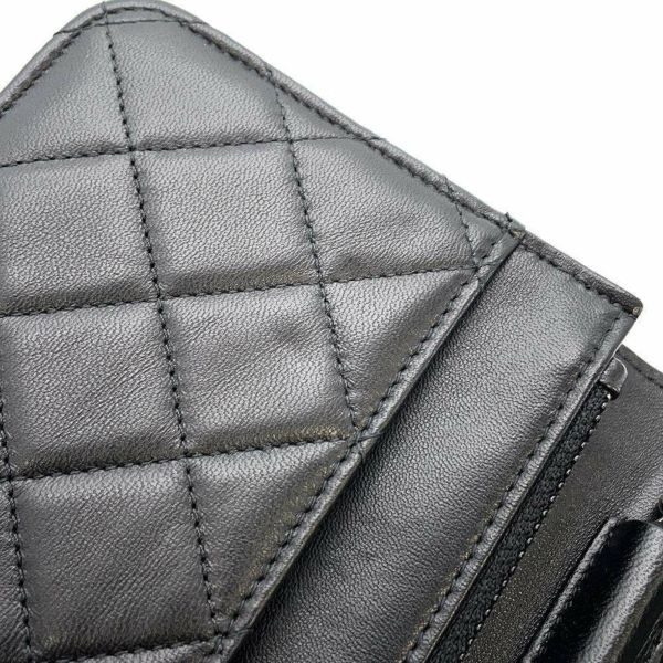 シャネル チェーンウォレット クラシック マトラッセ ココマーク ラムスキン AP0250 CHANEL 財布 黒