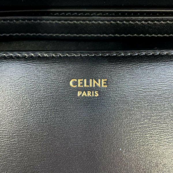 セリーヌ チェーンウォレット トリオンフ レザー 10L033DPV CELINE 財布 黒