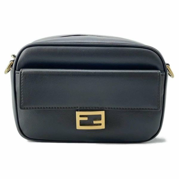 フェンディ ショルダーバッグ キャム FFロゴ レザー 8BS042 FENDI バッグ カメラバッグ 黒