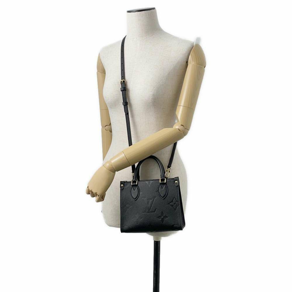 ルイヴィトン ハンドバッグ モノグラム・アンプラント オンザゴーBB M46993 LOUIS VUITTON 黒 ブラック ミニバッグ