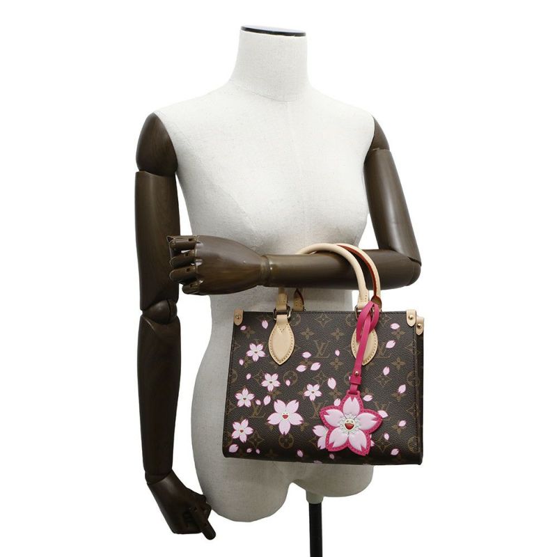 ルイヴィトン ハンドバッグ モノグラム LV × TM オンザゴー チェリーブロッサム PM M13269 村上隆