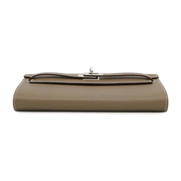 エルメス ケリーウォレット ロング トゥーゴー エトゥープ/シルバー金具 エプソン B刻印 財布