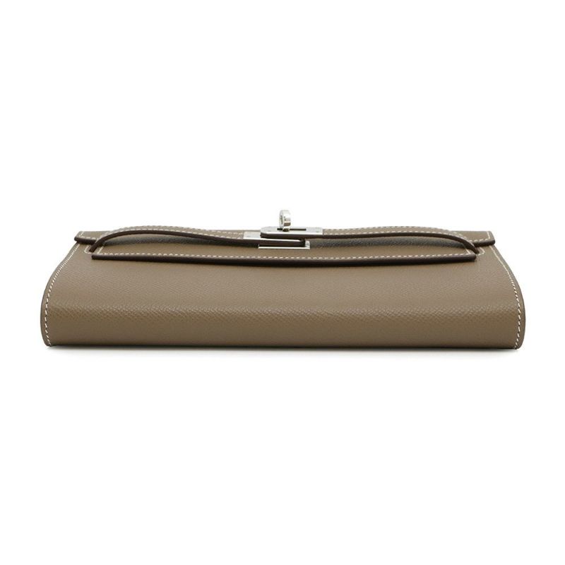 エルメス ケリーウォレット ロング トゥーゴー エトゥープ/シルバー金具 エプソン B刻印 財布