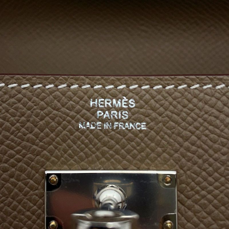 エルメス ケリーウォレット ロング トゥーゴー エトゥープ/シルバー金具 エプソン B刻印 財布