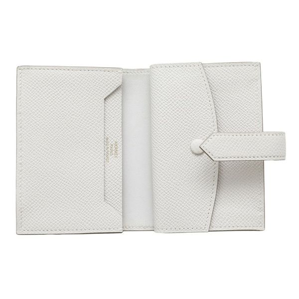 エルメス カードケース ベアン ミニ 小銭入れ付き グリスペール/ゴールド金具 エプソン B刻印 HERMES 名刺入れ コインケース