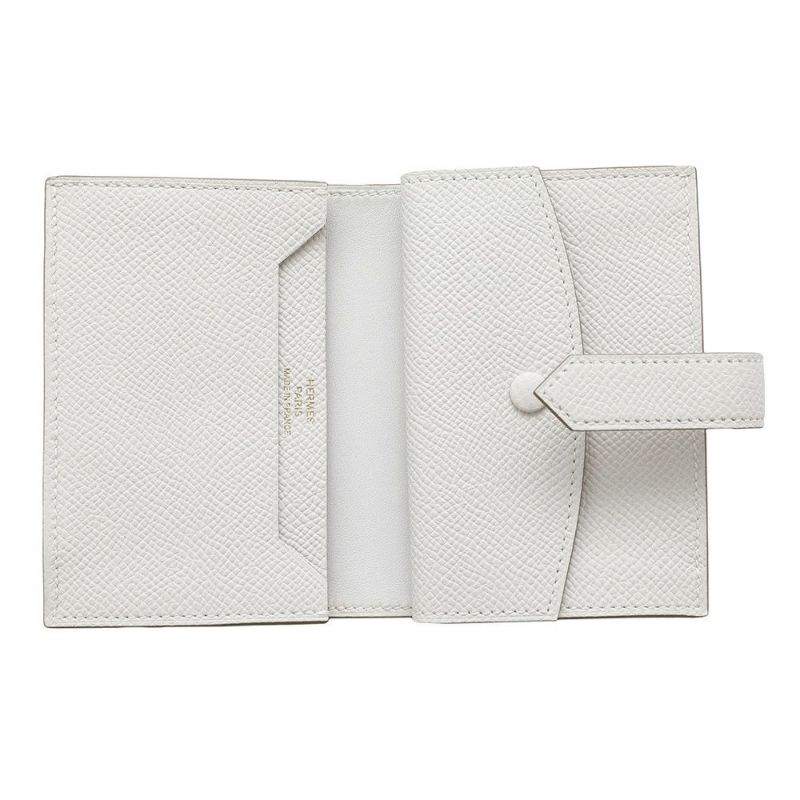 エルメス カードケース ベアン ミニ 小銭入れ付き グリスペール/ゴールド金具 エプソン B刻印 HERMES 名刺入れ コインケース