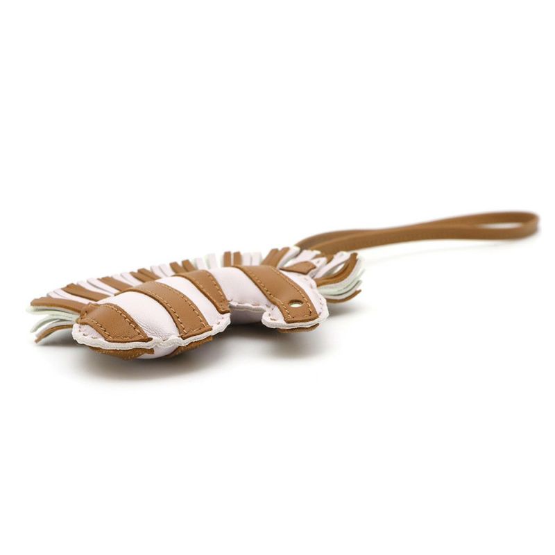 エルメス バッグチャーム ジージー・サバンナ モーヴペール/ゴールド/ヴェールフィズ ラムスキン U刻印 チャーム シマウマ