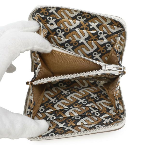 エルメス コインケース アザップコンパクト シルクイン クレ/シルバー金具 エプソン B刻印 HERMES