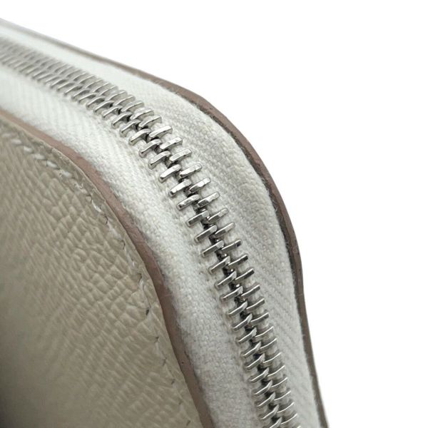 エルメス コインケース アザップコンパクト シルクイン クレ/シルバー金具 エプソン B刻印 HERMES