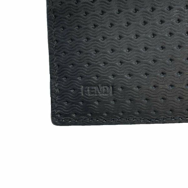 フェンディ 二つ折り財布 レザー 7M0008 FENDI 財布 札入れ メンズ 黒