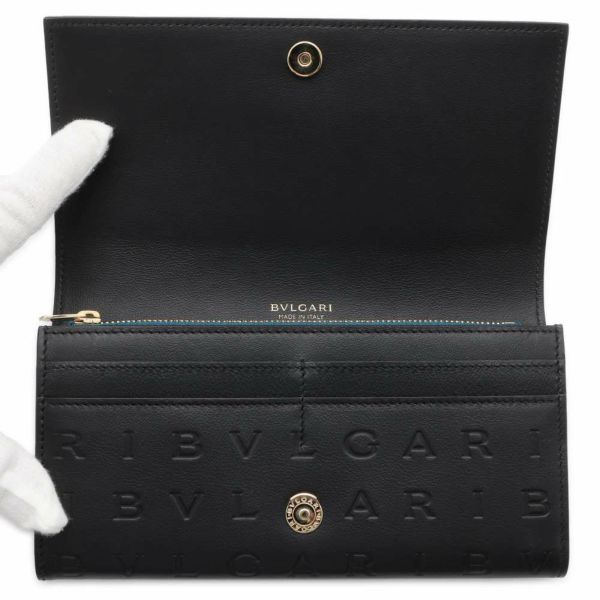 ブルガリ 長財布 ロゴ インフィニートゥム レザー 291750 BVLGARI 財布 黒