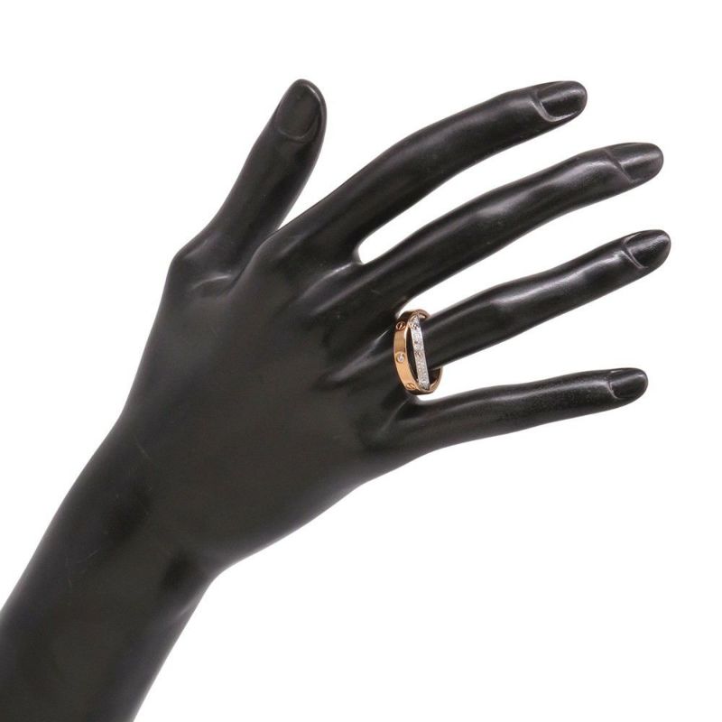 カルティエ リング ビーラブ リング LOVE ダイヤモンド 52P 計0.19ct K18PG/K18WG リングサイズ52 B4094650 Cartier 指輪