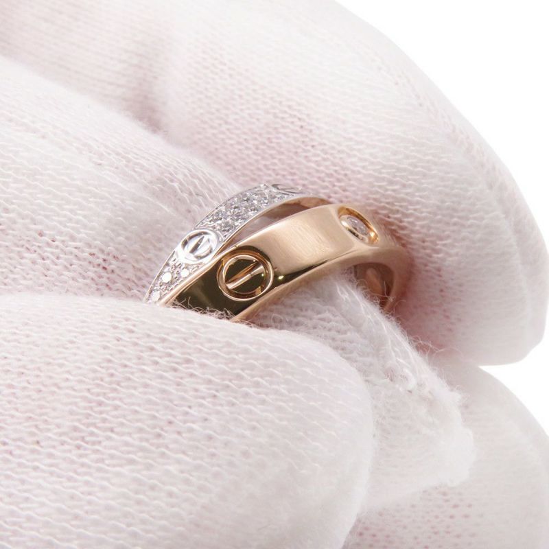カルティエ リング ビーラブ リング LOVE ダイヤモンド 52P 計0.19ct K18PG/K18WG リングサイズ52 B4094650 Cartier 指輪