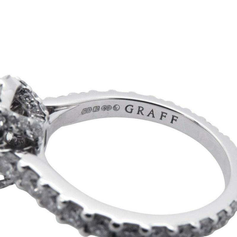 グラフ リング アイコン オーバルカット リング ダイヤモンド 0.51ct K18WG リングサイズ約9号 RGR619 GRAFF 指輪