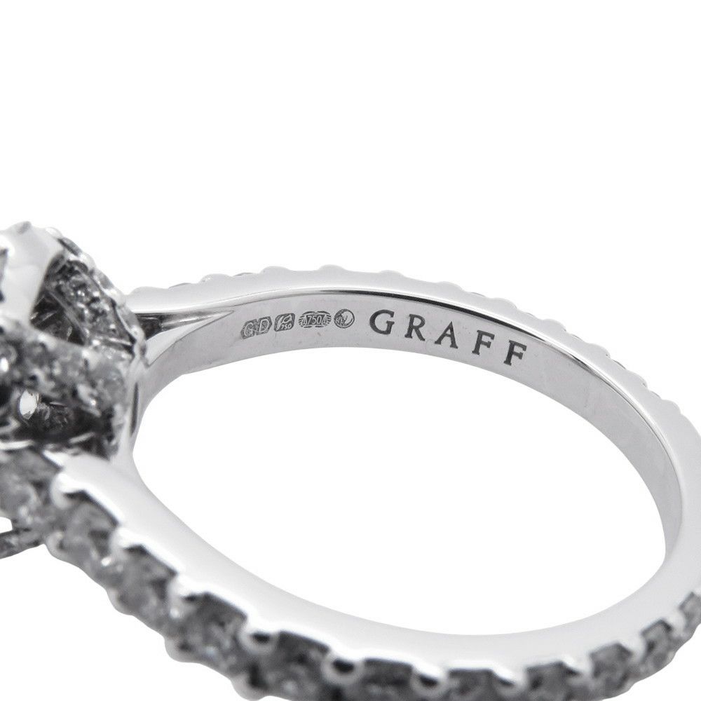 グラフ リング アイコン オーバルカット リング ダイヤモンド 0.51ct K18WG リングサイズ約9号 RGR619 GRAFF 指輪