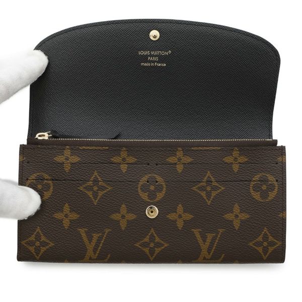 ルイヴィトン 長財布 モノグラム・リバース ポルトフォイユ・エミリー M82157 LOUIS VUITTON ブラック 黒