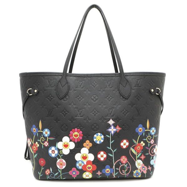 ルイヴィトン トートバッグ モノグラム・アンプラント LV×TM ネヴァーフルMM M13675 黒 ブラック 村上隆 コラボ