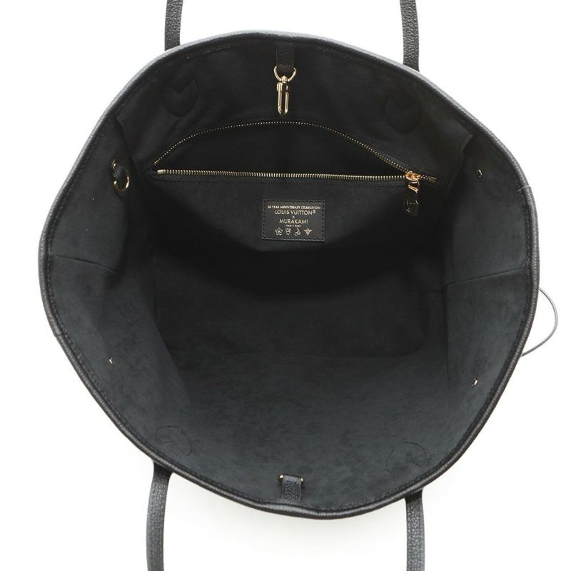 ルイヴィトン トートバッグ モノグラム・アンプラント LV×TM ネヴァーフルMM M13675 黒 ブラック 村上隆 コラボ