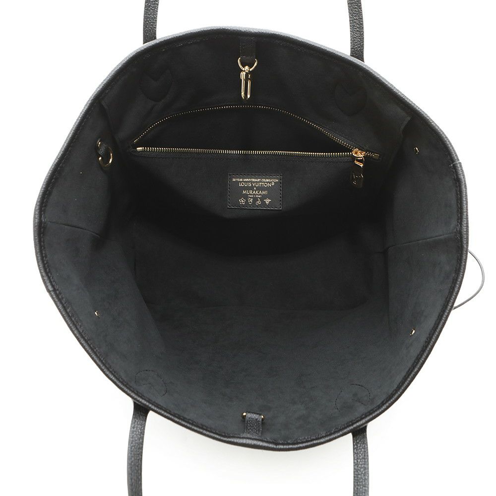 ルイヴィトン トートバッグ モノグラム・アンプラント LV×TM ネヴァーフルMM M13675 黒 ブラック 村上隆 コラボ