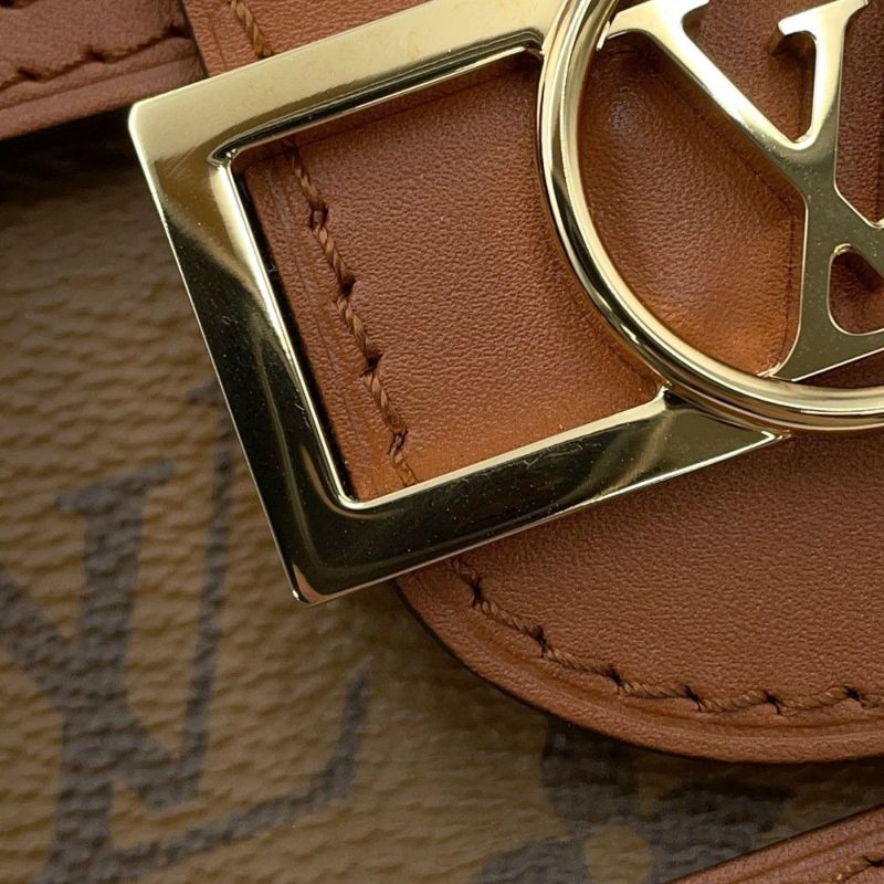 ルイヴィトン チェーンウォレット モノグラム・リバース ポルトフォイユ・ドーフィーヌ M68746 財布 黒 ブラック