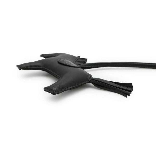 エルメス バッグチャーム ロデオMM タッチ ブラック ラムスキン/アリゲーターマット Z刻印 HERMES 黒 ソーブラック