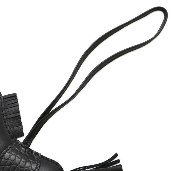 エルメス バッグチャーム ロデオMM タッチ ブラック ラムスキン/アリゲーターマット Z刻印 HERMES 黒 ソーブラック