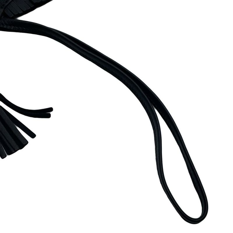 エルメス バッグチャーム ロデオMM タッチ ブラック ラムスキン/アリゲーターマット Z刻印 HERMES 黒 ソーブラック