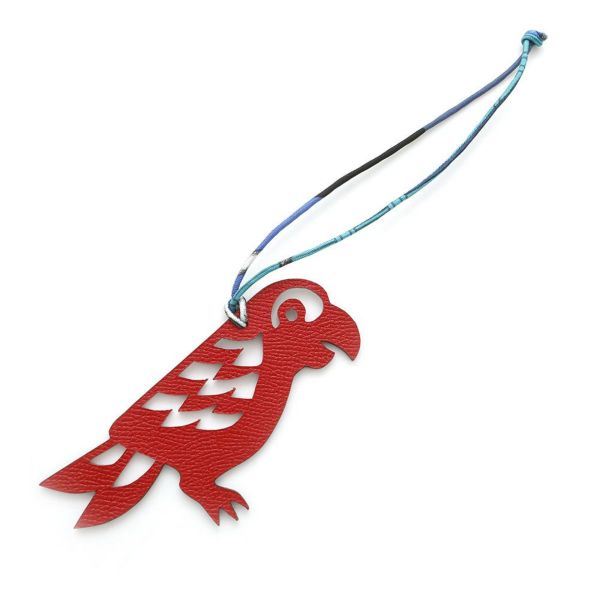 エルメス チャーム プティアッシュ オウム ルージュカザック/グリムエット トゴ/エプソン HERMES