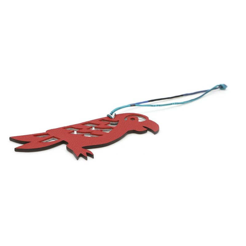 エルメス チャーム プティアッシュ オウム ルージュカザック/グリムエット トゴ/エプソン HERMES