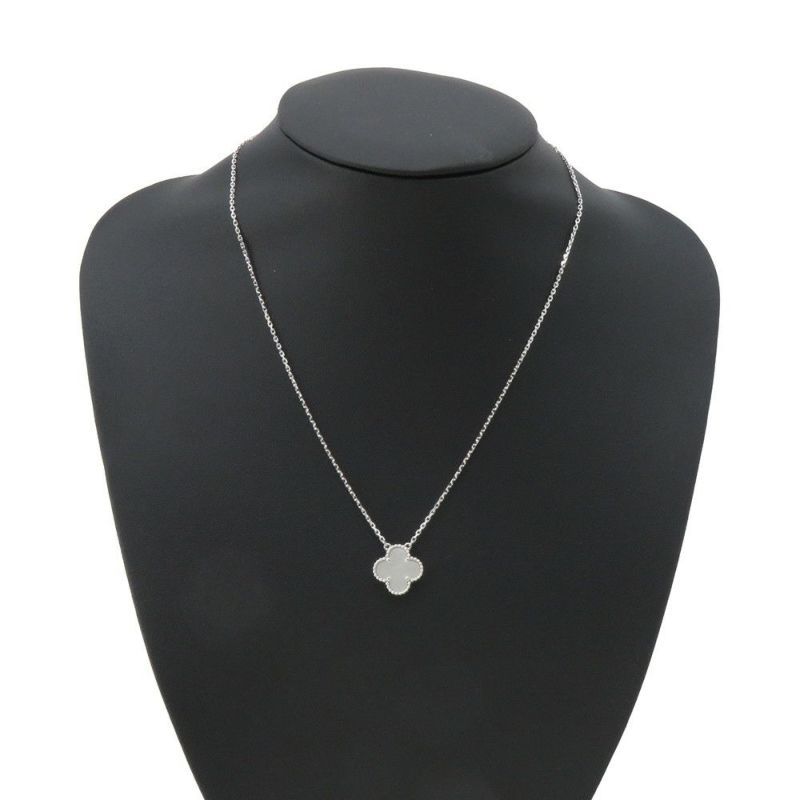 ヴァンクリーフ&アーペル ネックレス ヴィンテージアルハンブラ K18WG マザーオブパール VCARF48700 ペンダント