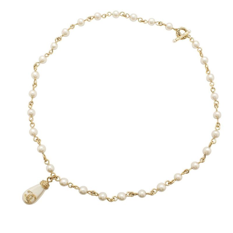 シャネル ロングネックレス ヴィンテージ ココマーク フェイクパール 94 A CHANEL