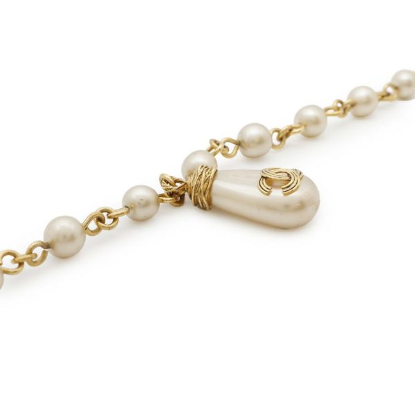 シャネル ロングネックレス ヴィンテージ ココマーク フェイクパール 94 A CHANEL