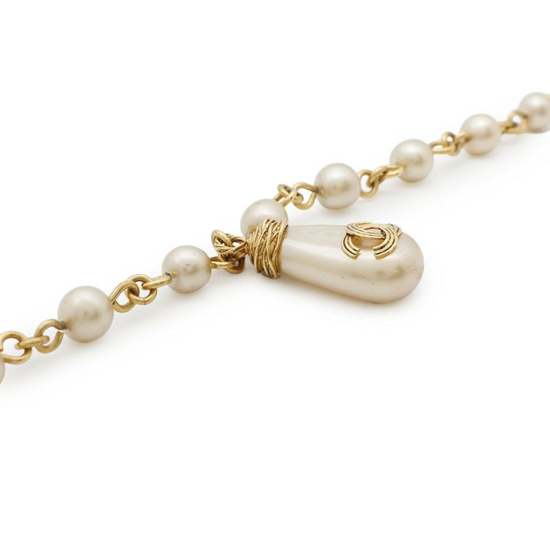 シャネル ロングネックレス ヴィンテージ ココマーク フェイクパール 94 A CHANEL