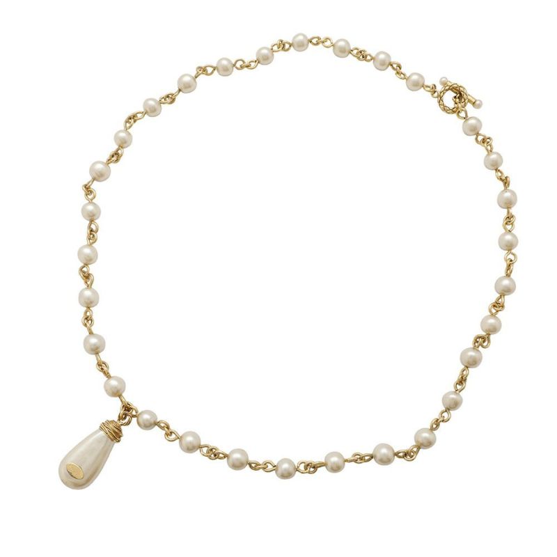 シャネル ロングネックレス ヴィンテージ ココマーク フェイクパール 94 A CHANEL