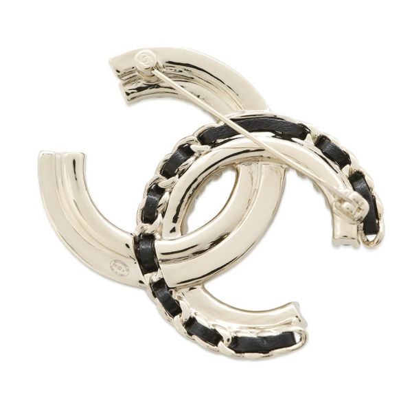 シャネル ブローチ ココマーク チェーンモチーフ フェイクパール ラインストーン B22 B AB8609 CHANEL アクセサリー