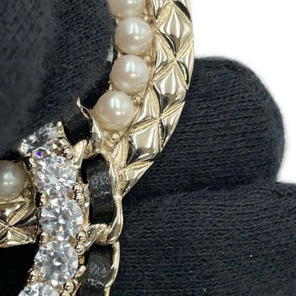 シャネル ブローチ ココマーク チェーンモチーフ フェイクパール ラインストーン B22 B AB8609 CHANEL アクセサリー