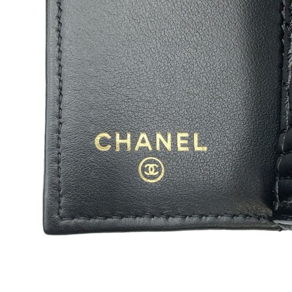 シャネル 三つ折財布 ボーイシャネル ココマーク スモールウォレット キャビアスキン A84432 CHANEL 黒